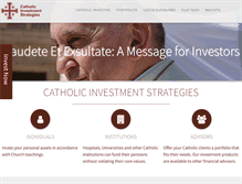 Tablet Screenshot of catholicinvestments.com